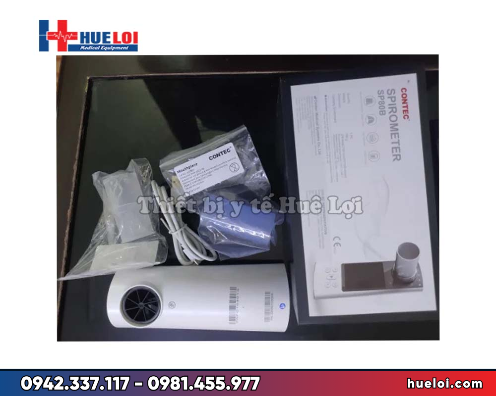 Máy đo chức năng hô hấp mini Contec SP80B – Phế dung kế cầm tay đo FVC, FEV1, PEF